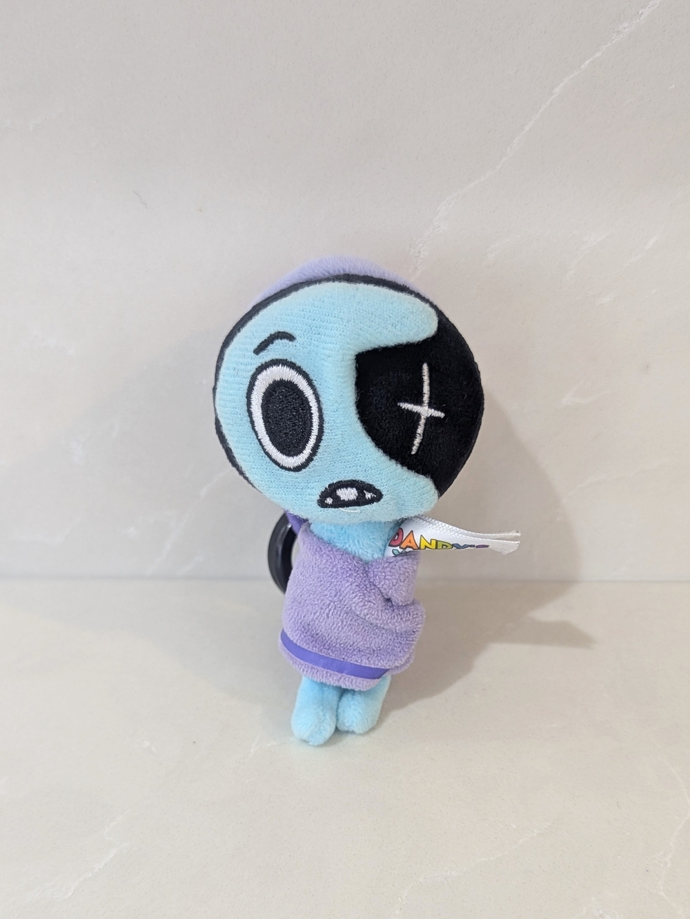 Cute Blue & Purple Cartoon Plush Keychain - Unknown Brand